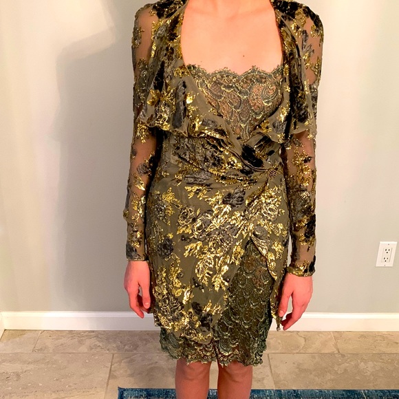 One of eight produced vintage Valentino Boutique cocktail dresses. Worn once. - Picture 1 of 6